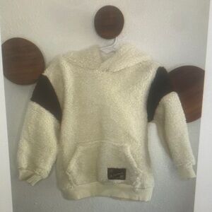 Cozy Cream and Black Sherpa Hoodie